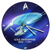 Star Trek TOS USS Enterprise NCC-1701 Wood Wall Clock